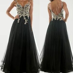 Envious Couture Prom Sequin Tulle Black